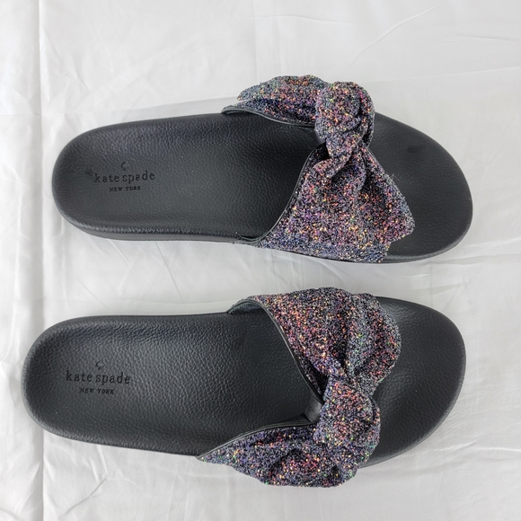 Kate Spade New York Shellie Glitter Slide Pool Sandal Slide 10 - Picture 4 of 10